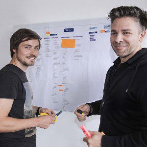 Hannes und Norman entwickeln eine Sitemap